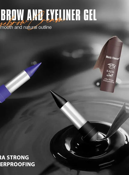 KissICON KissIcon Waterproof Eyeliner Cream – All Day Wear in Black, Brown & Blue