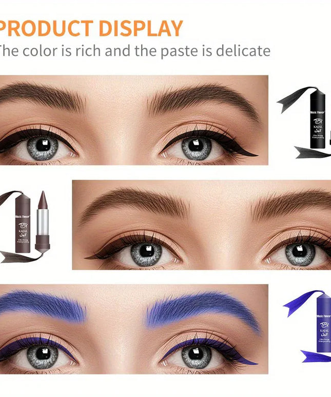 KissICON KissIcon Waterproof Eyeliner Cream – All Day Wear in Black, Brown & Blue