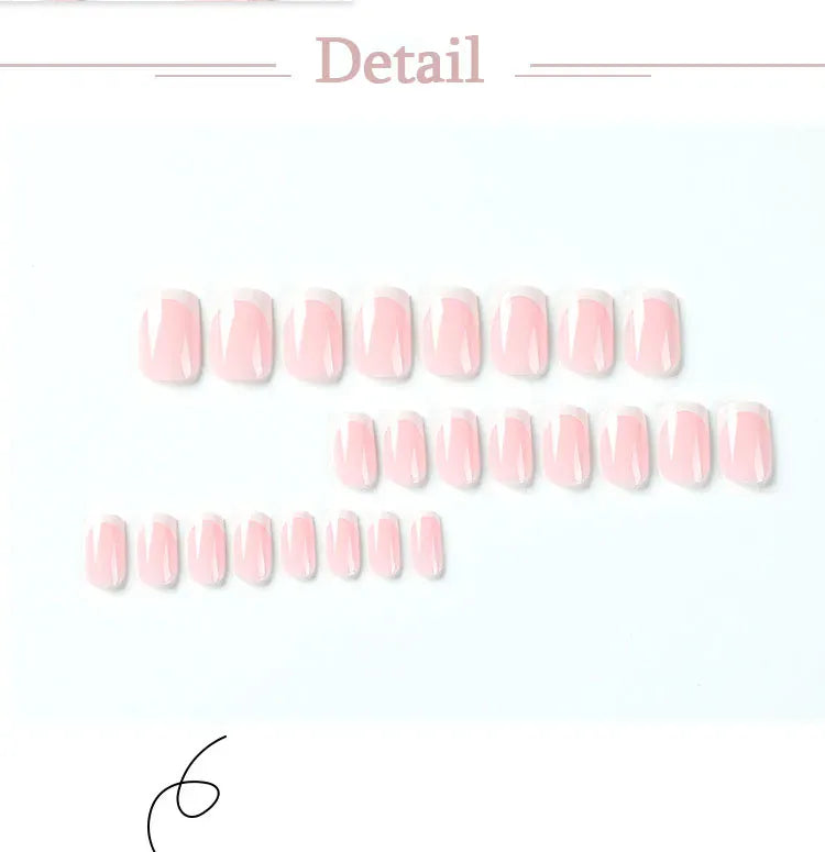 KissICON KissIcon White French Long Square Fake Nails Full