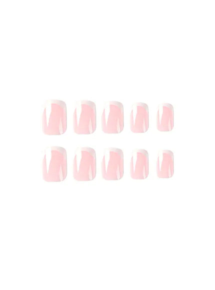 KissICON KissIcon White French Long Square Fake Nails Full