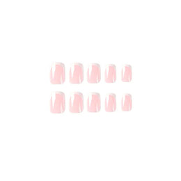 KissICON KissIcon White French Long Square Fake Nails Full