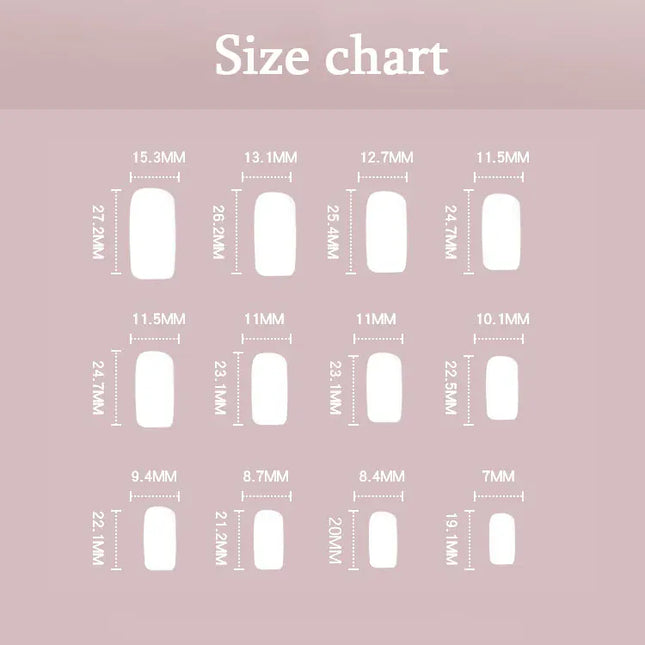KissICON KissIcon White French Long Square Fake Nails Full