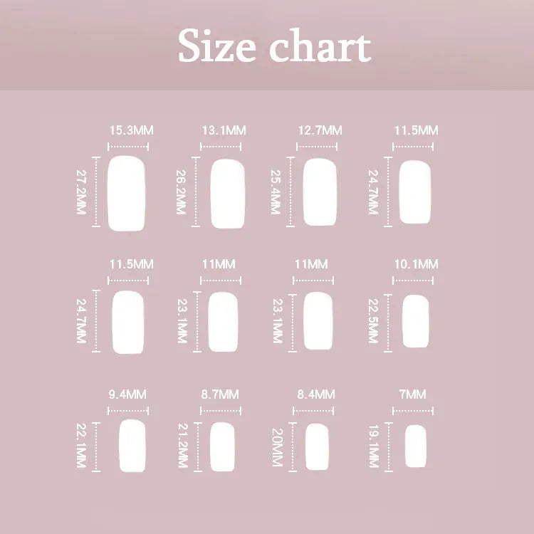 KissICON KissIcon White French Long Square Fake Nails Full