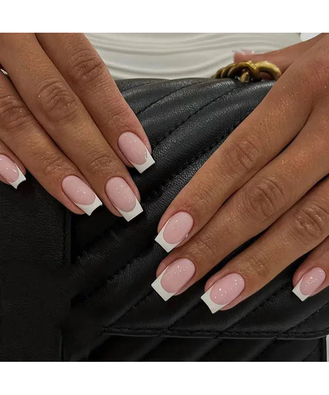 KissICON KissIcon White French Long Square Fake Nails Full