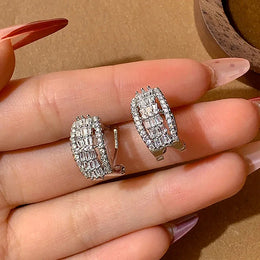 KissICON KissIcon White Zircon Earrings - Sparkling Wedding Gift