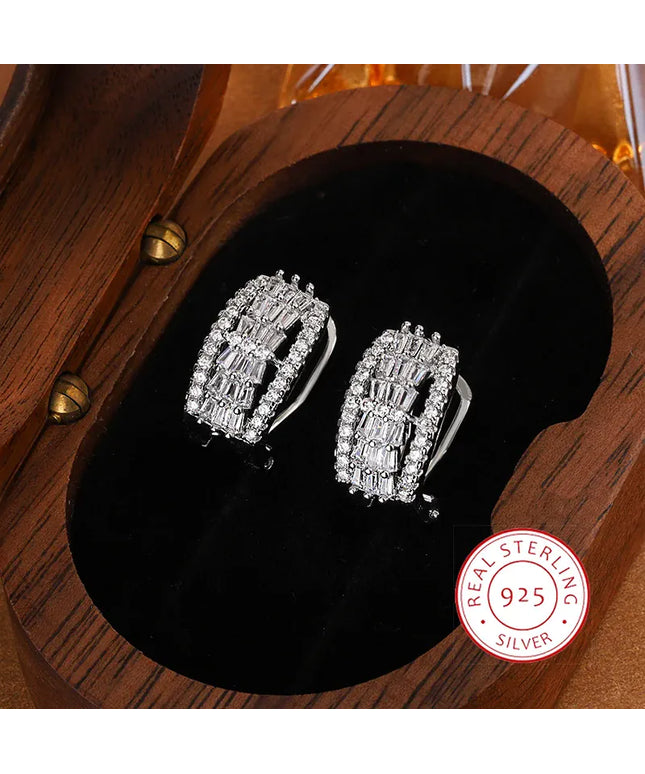 KissICON KissIcon White Zircon Earrings - Sparkling Wedding Gift