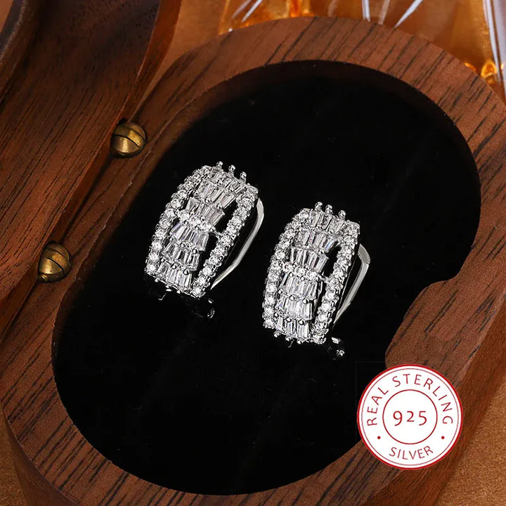 KissIcon White Zircon Earrings - Sparkling Wedding Gift