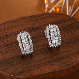 KissICON KissIcon White Zircon Earrings - Sparkling Wedding Gift