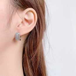 KissICON KissIcon White Zircon Earrings - Sparkling Wedding Gift