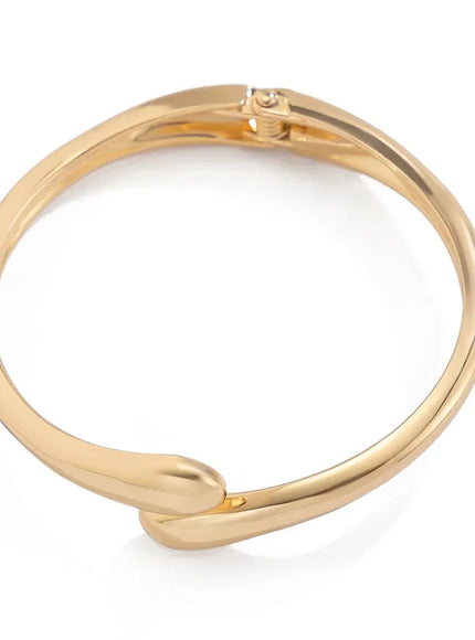 KissICON Kissicon Wide Metal Bangle Ring – Gold Silver Cuff