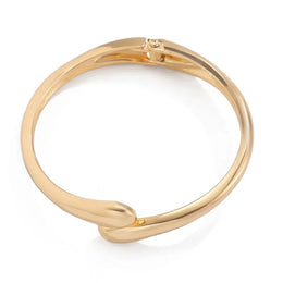 KissICON Kissicon Wide Metal Bangle Ring – Gold Silver Cuff