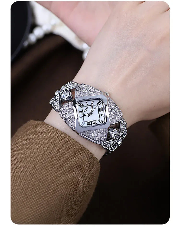 KissICON KissIcon Women Diamond Inlaid Luxury Watch - Waterproof