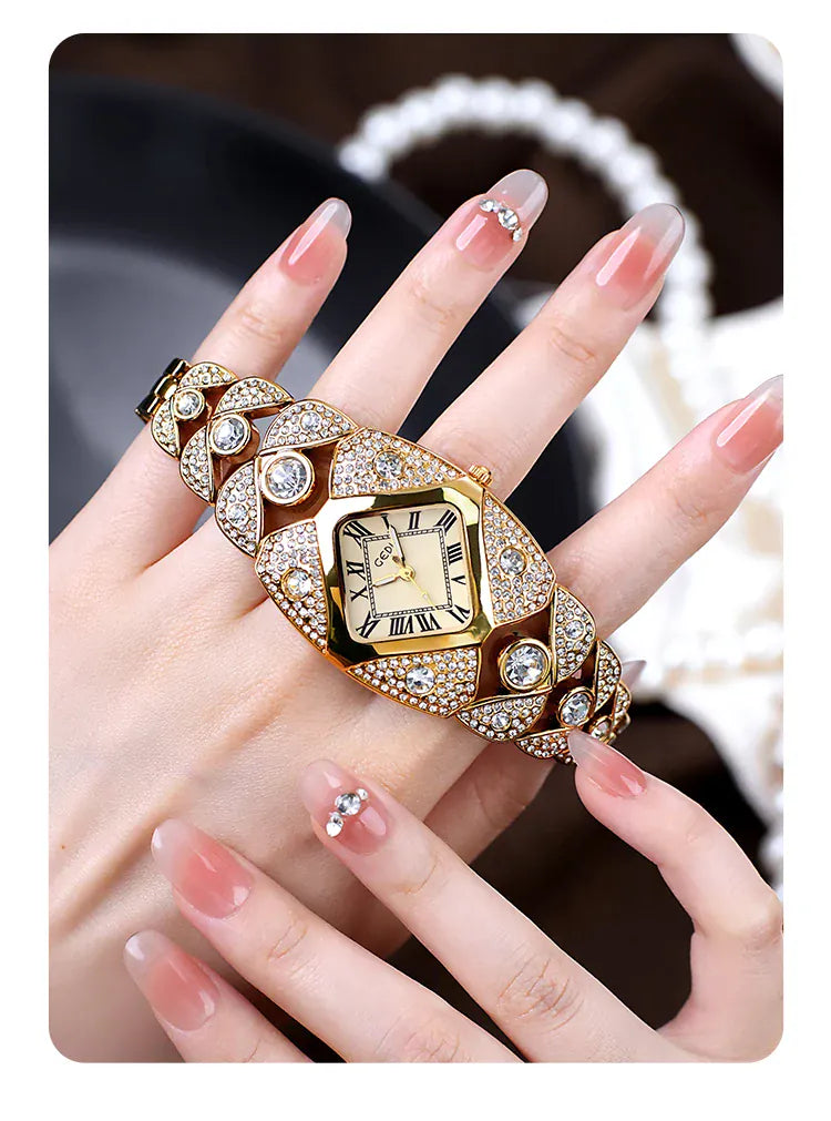 KissICON KissIcon Women Diamond Inlaid Luxury Watch - Waterproof