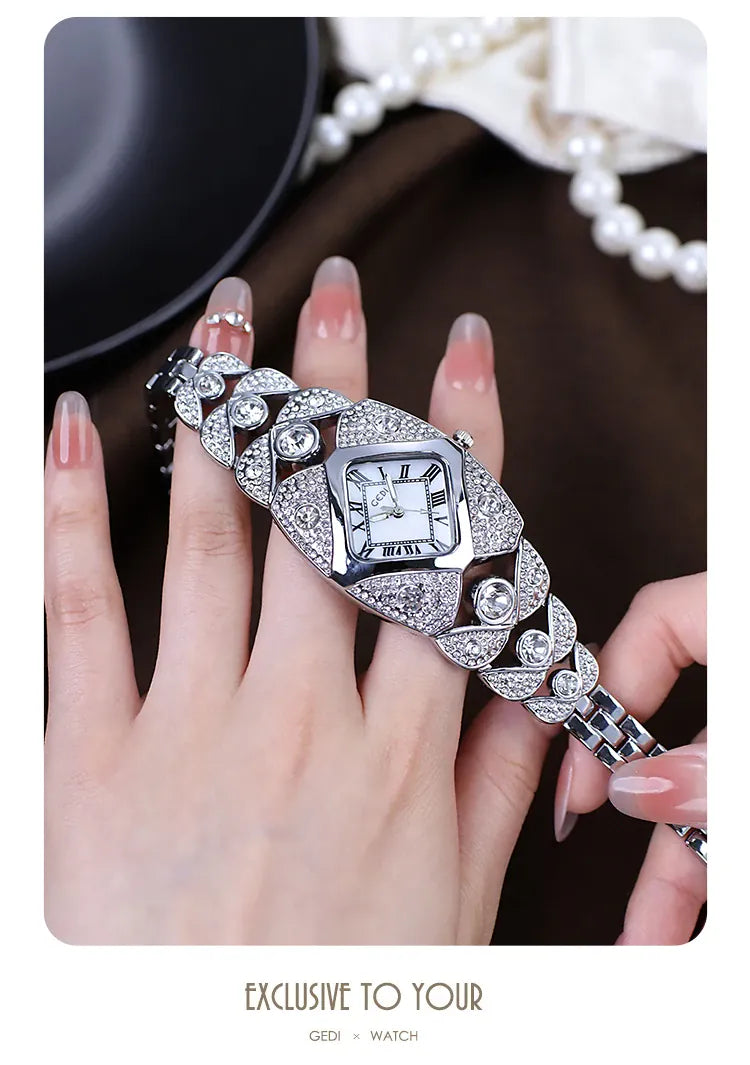KissICON KissIcon Women Diamond Inlaid Luxury Watch - Waterproof