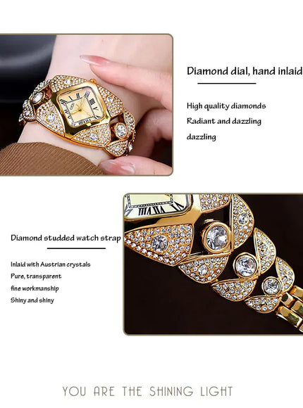 KissICON KissIcon Women Diamond Inlaid Luxury Watch - Waterproof