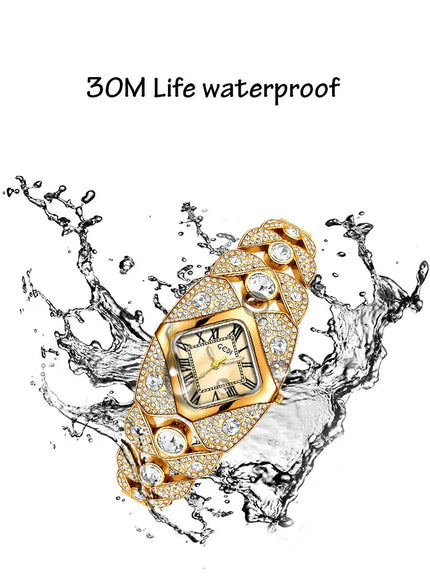 KissICON KissIcon Women Diamond Inlaid Luxury Watch - Waterproof