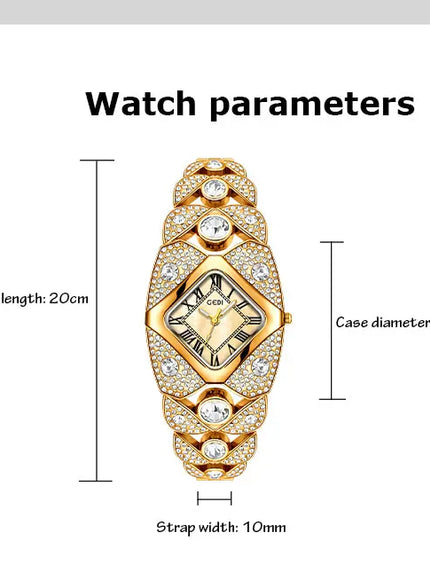 KissICON KissIcon Women Diamond Inlaid Luxury Watch - Waterproof