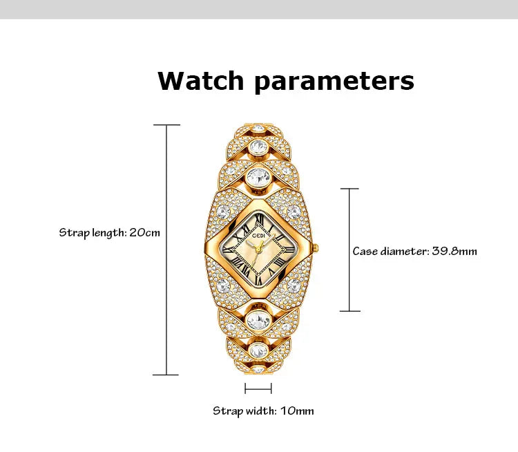 KissICON KissIcon Women Diamond Inlaid Luxury Watch - Waterproof