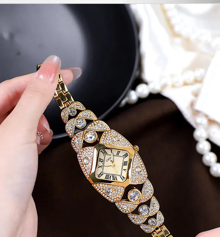 KissICON KissIcon Women Diamond Inlaid Luxury Watch - Waterproof