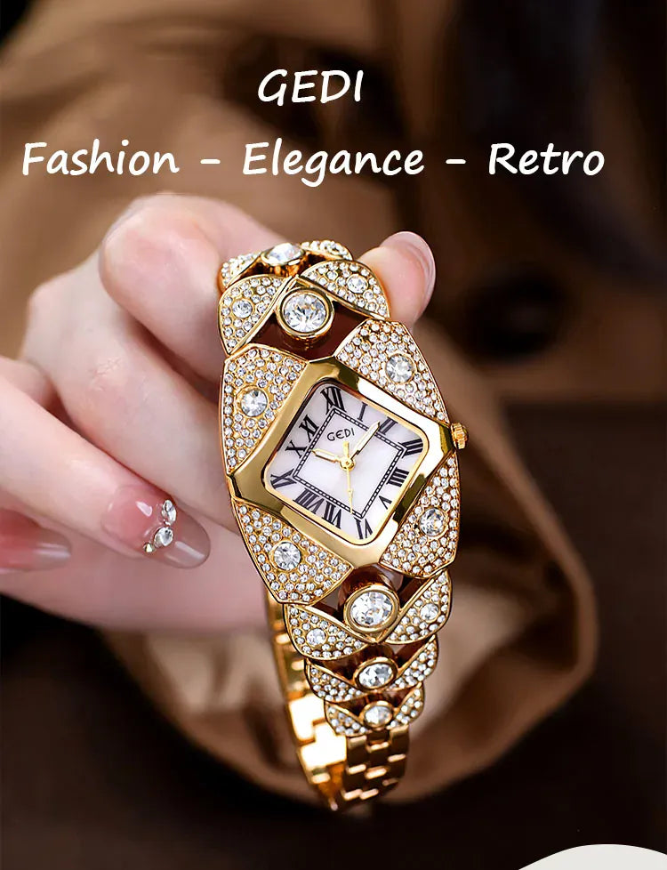 KissICON KissIcon Women Diamond Inlaid Luxury Watch - Waterproof