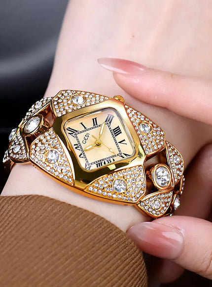 KissICON KissIcon Women Diamond Inlaid Luxury Watch - Waterproof