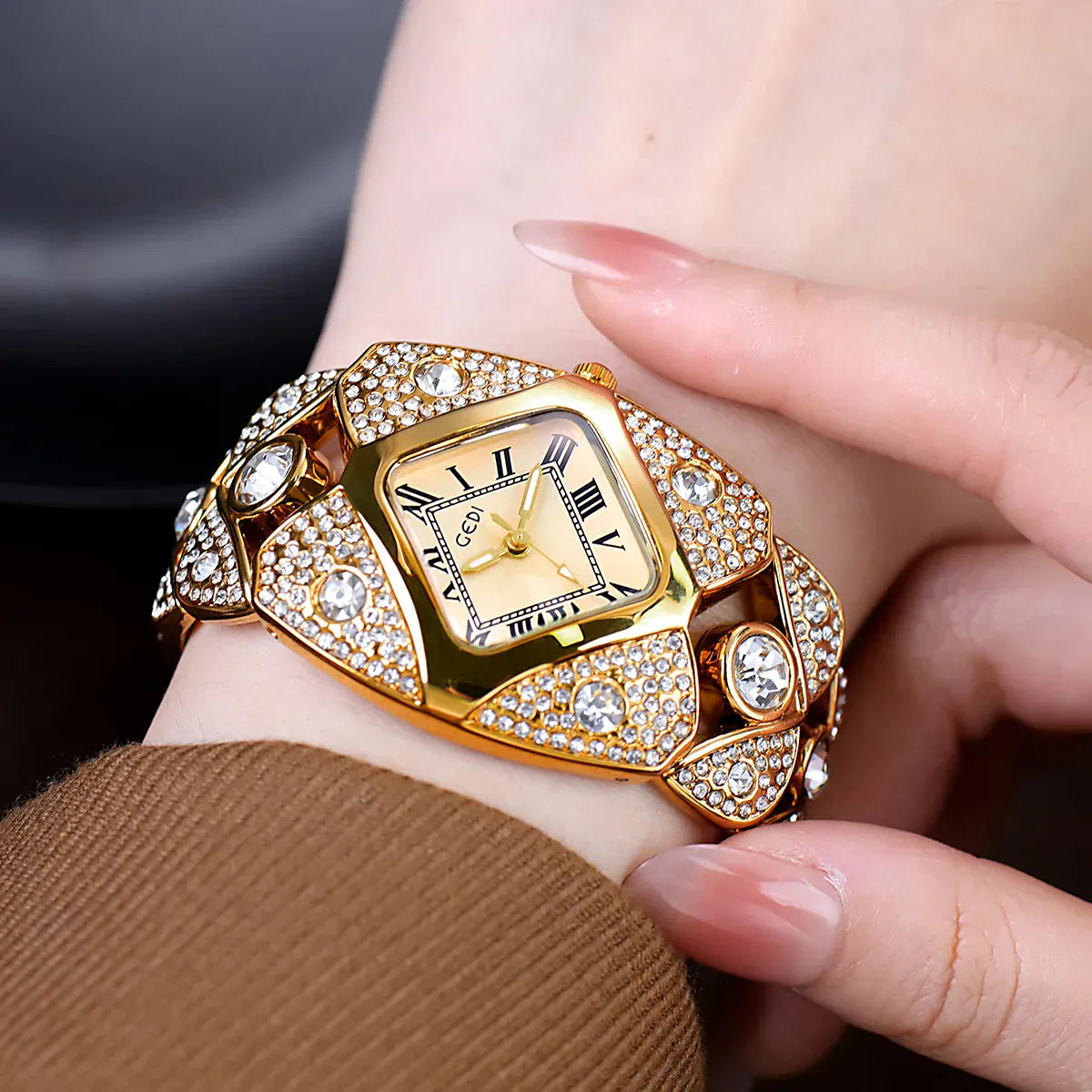 KissICON KissIcon Women Diamond Inlaid Luxury Watch - Waterproof