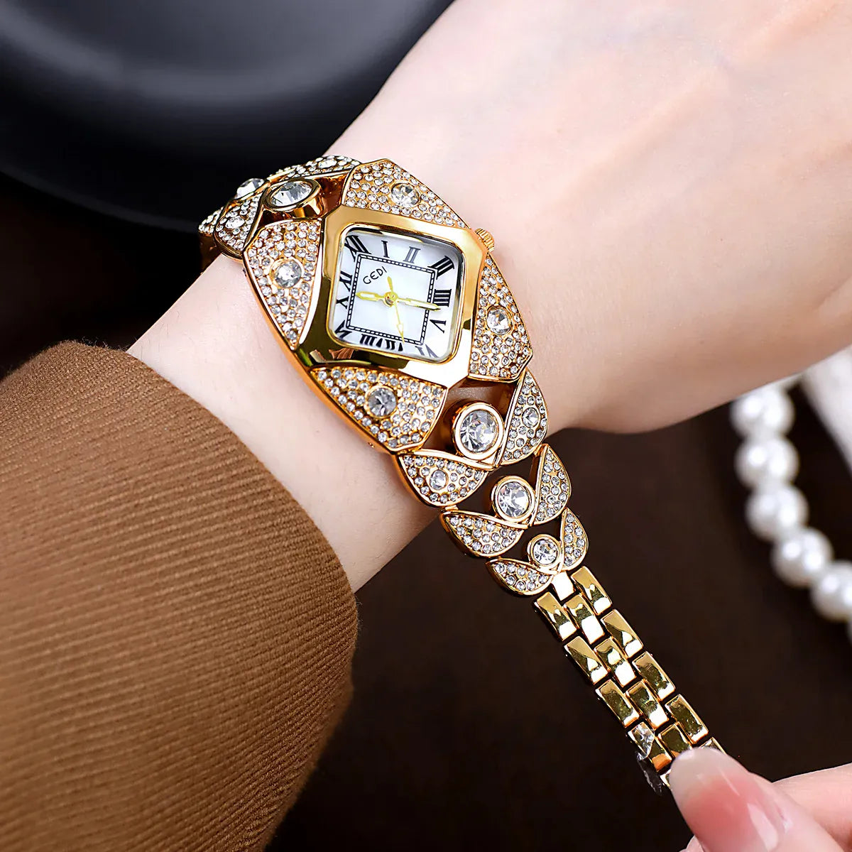 KissICON KissIcon Women Diamond Inlaid Luxury Watch - Waterproof