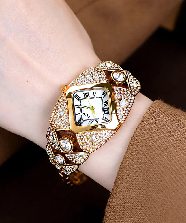 KissICON KissIcon Women Diamond Inlaid Luxury Watch - Waterproof
