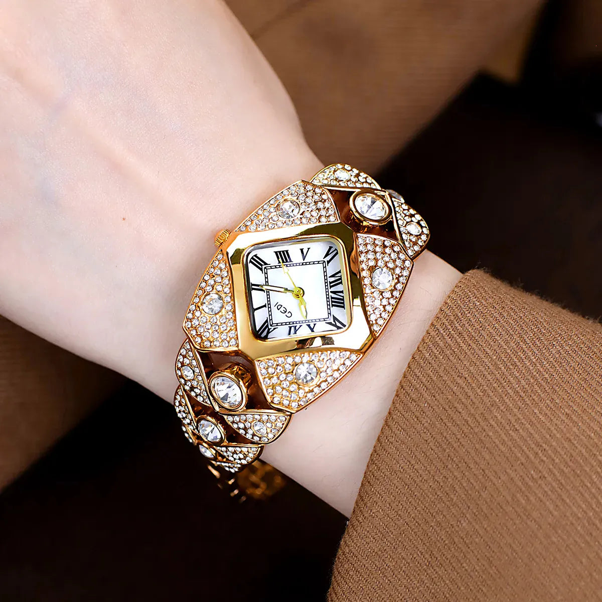 KissICON KissIcon Women Diamond Inlaid Luxury Watch - Waterproof