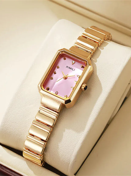 KissICON KissIcon Women Gold Square Watch - Stainless Steel