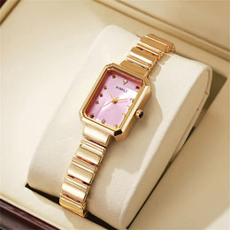 KissICON KissIcon Women Gold Square Watch - Stainless Steel