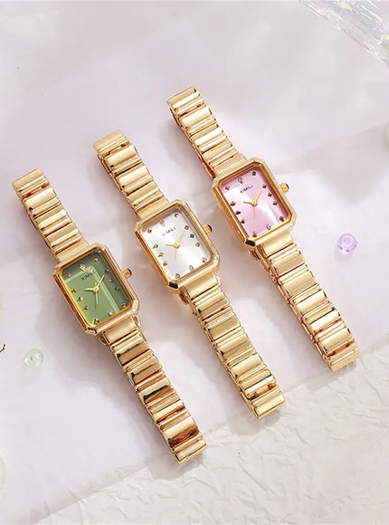 KissICON KissIcon Women Gold Square Watch - Stainless Steel