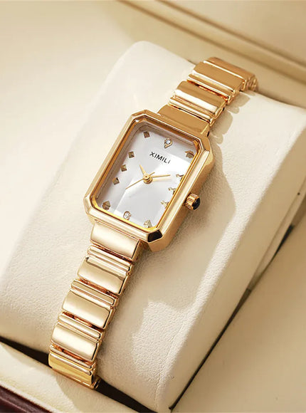 KissICON KissIcon Women Gold Square Watch - Stainless Steel