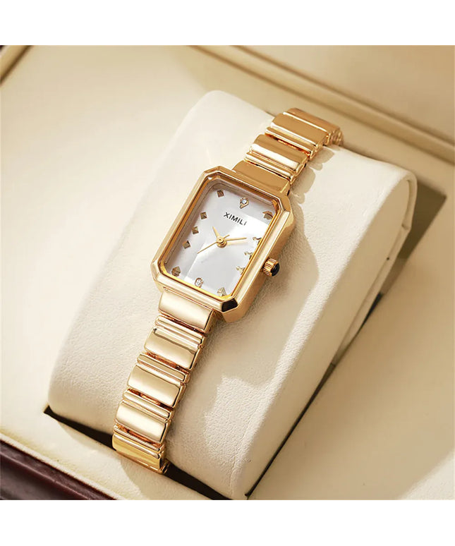 KissICON KissIcon Women Gold Square Watch - Stainless Steel