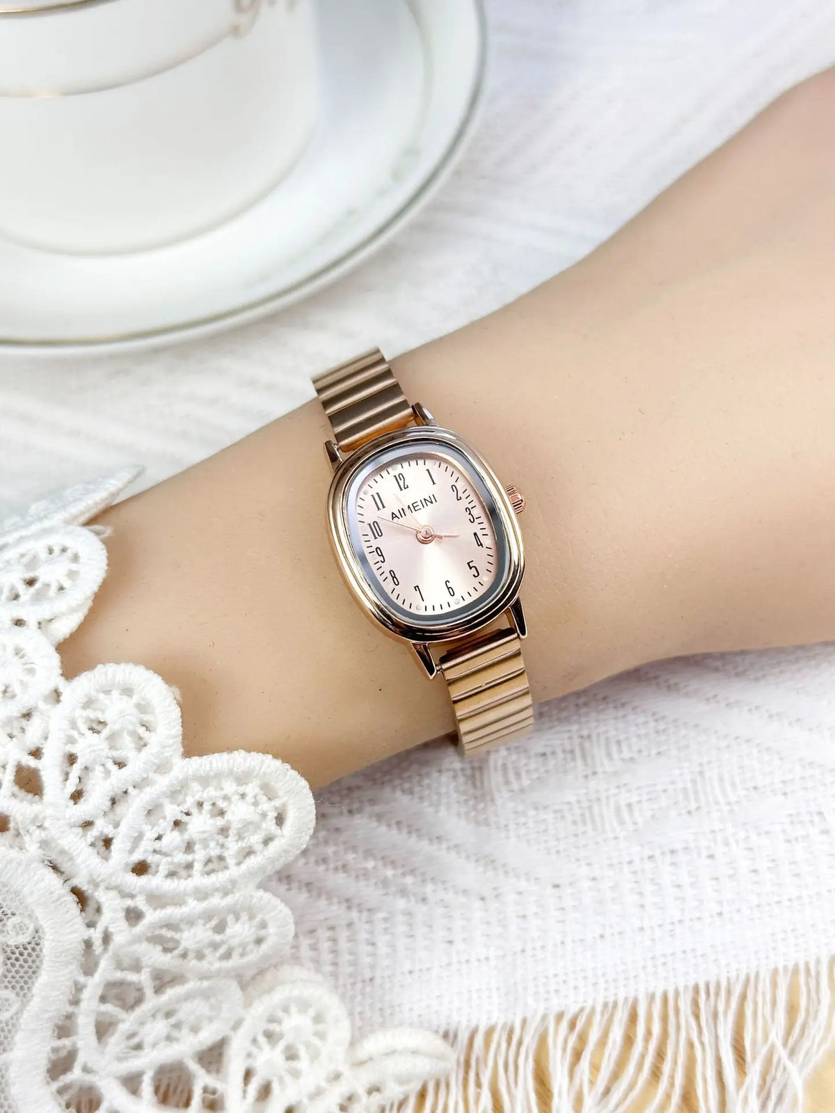 KissICON KissIcon Women Oval Gold Minimalist Watch - Steel