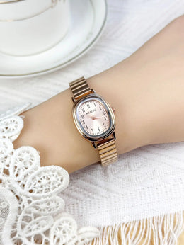 KissICON KissIcon Women Oval Gold Minimalist Watch - Steel
