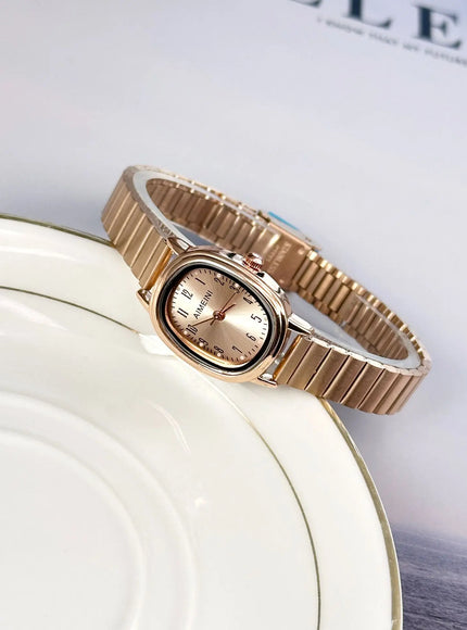 KissICON KissIcon Women Oval Gold Minimalist Watch - Steel