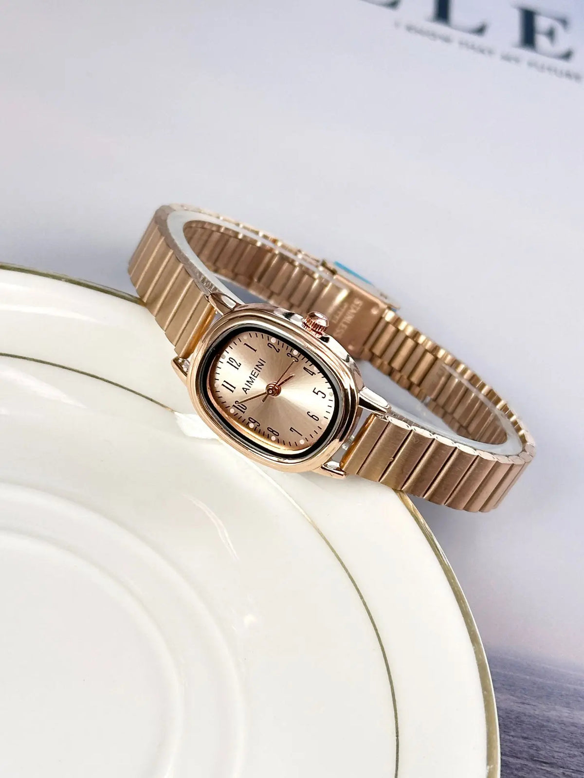 KissICON KissIcon Women Oval Gold Minimalist Watch - Steel