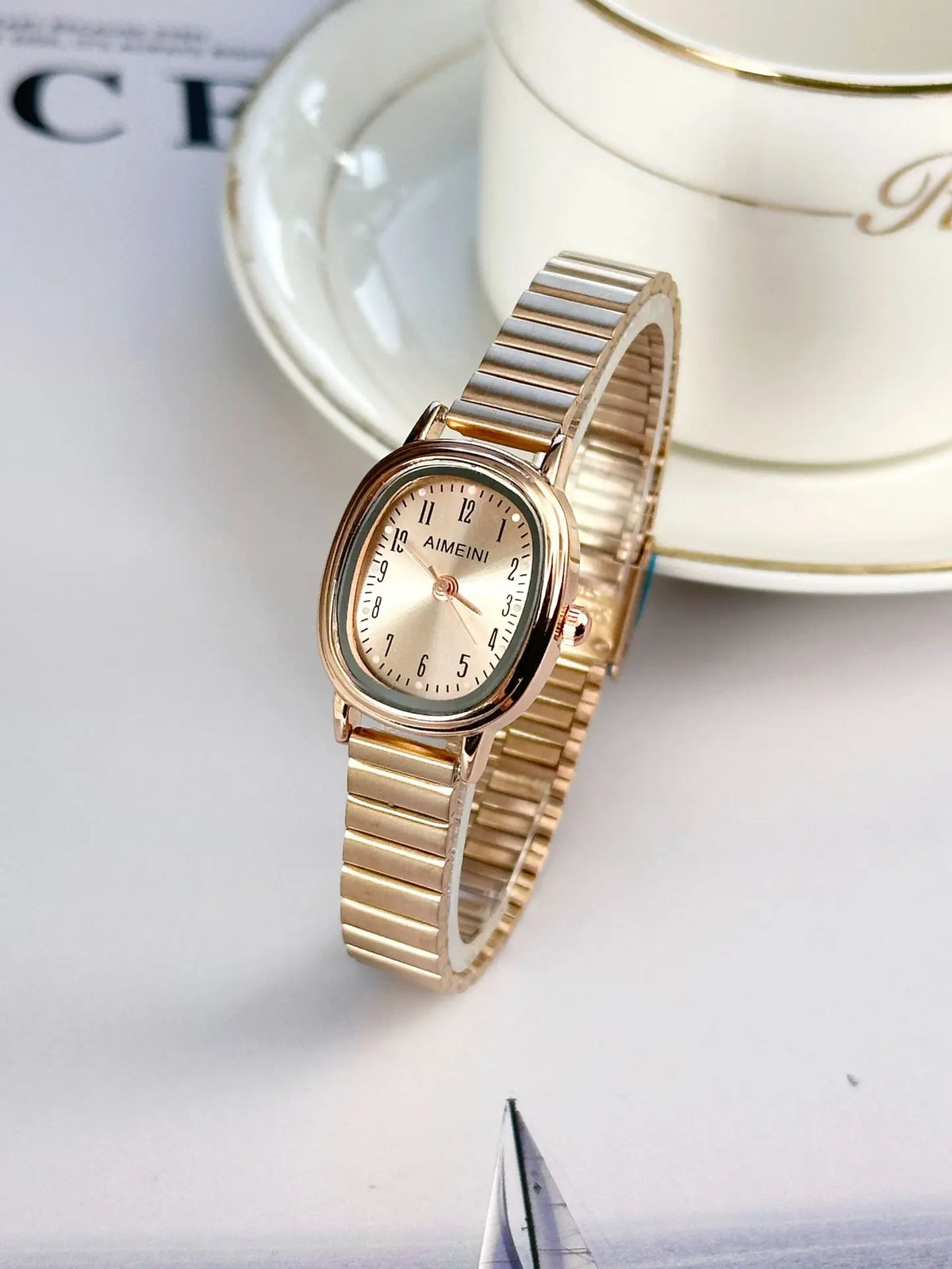 KissICON KissIcon Women Oval Gold Minimalist Watch - Steel