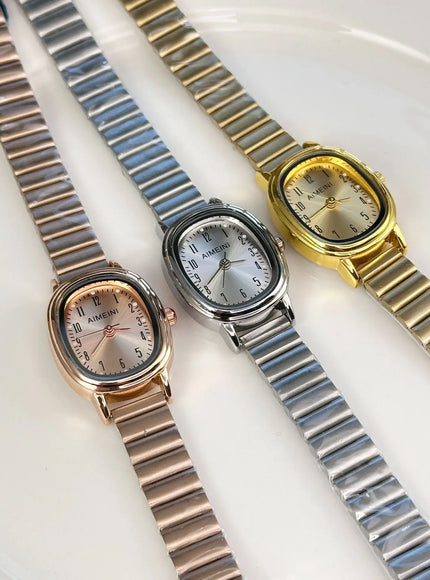 KissICON KissIcon Women Oval Gold Minimalist Watch - Steel