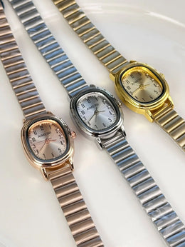 KissICON KissIcon Women Oval Gold Minimalist Watch - Steel