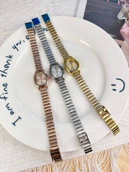 KissICON KissIcon Women Oval Gold Minimalist Watch - Steel
