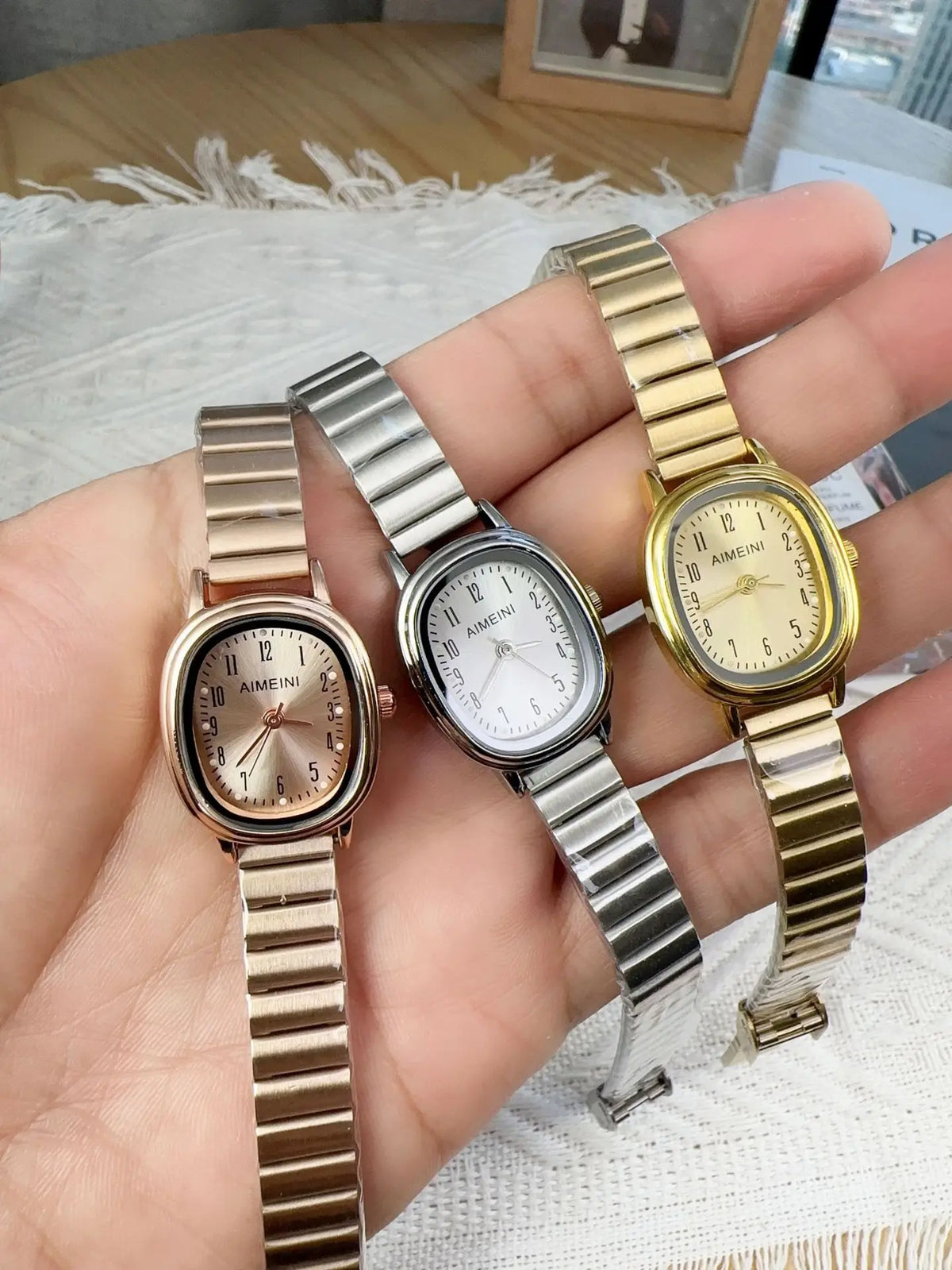 KissICON KissIcon Women Oval Gold Minimalist Watch - Steel