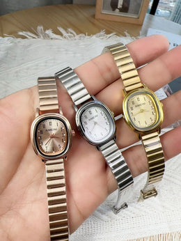 KissICON KissIcon Women Oval Gold Minimalist Watch - Steel