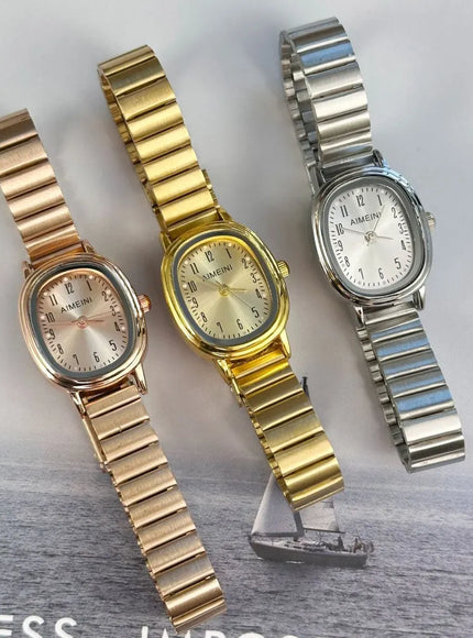 KissICON KissIcon Women Oval Gold Minimalist Watch - Steel