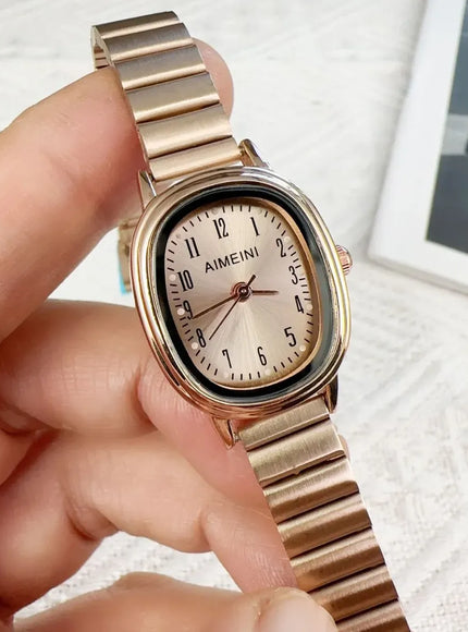 KissICON KissIcon Women Oval Gold Minimalist Watch - Steel