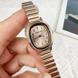 KissICON KissIcon Women Oval Gold Minimalist Watch - Steel