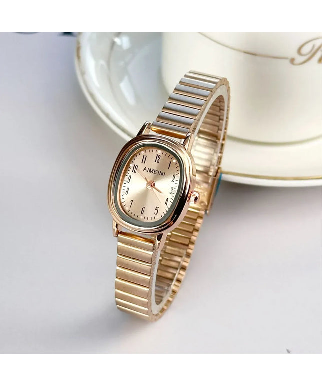 KissICON KissIcon Women Oval Gold Minimalist Watch - Steel