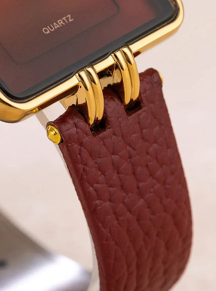 KissICON KissIcon Women Watch - Wine Red Square Waterproof