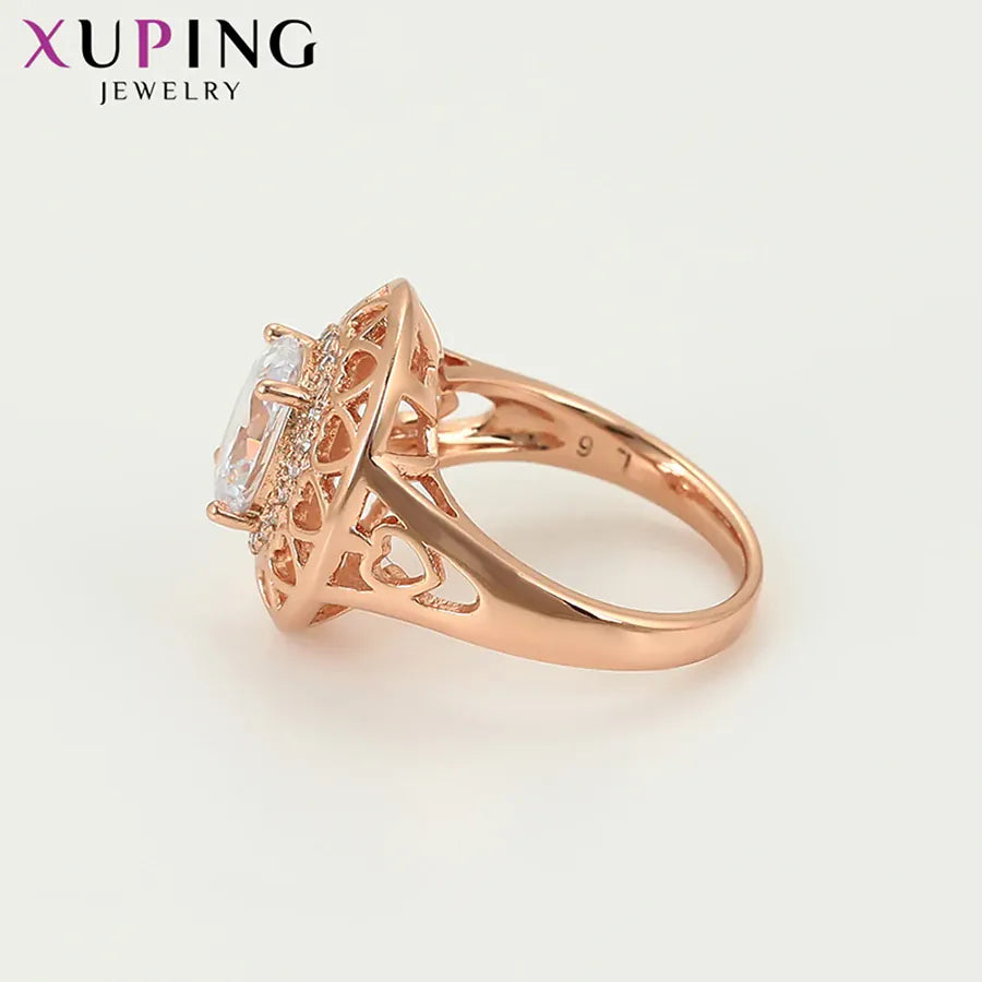 KissICON Kissicon Xuping Engagement Ring – Rose Gold Plated